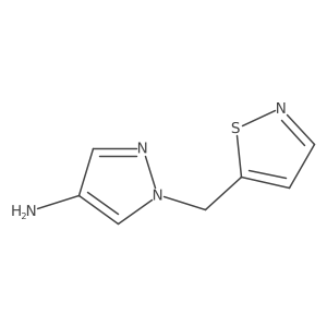 1-[(1,2-thiazol-5-yl)methyl]-1H-pyrazol-4-amine结构式