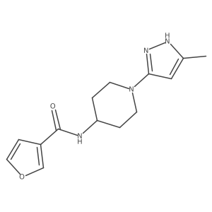 N-[1-(5-methyl-1H-pyrazol-3-yl)piperidin-4-yl]furan-3-carboxamide结构式