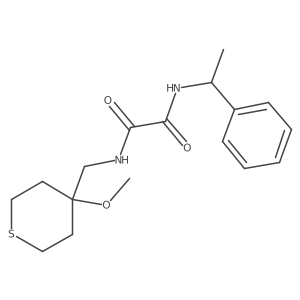 N1-((4-methoxytetrahydro-2H-thiopyran-4-yl)methyl)-N2-(1-phenylethyl)oxalamide Structure