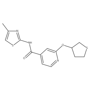 N-(4-methylthiazol-2-yl)-2-((tetrahydrothiophen-3-yl)oxy)isonicotinamide结构式