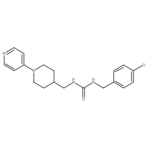 1-(4-Chlorobenzyl)-3-((1-(pyridin-4-yl)piperidin-4-yl)methyl)urea结构式