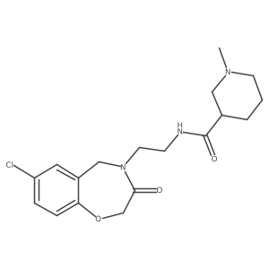 N-[2-(7-chloro-3-oxo-2,3,4,5-tetrahydro-1,4-benzoxazepin-4-yl)ethyl]-1-methylpiperidine-3-carboxamide Structure