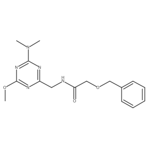 2-(benzyloxy)-N-((4-(dimethylamino)-6-methoxy-1,3,5-triazin-2-yl)methyl)acetamide Structure