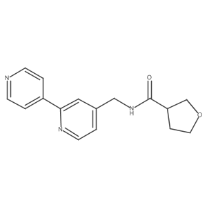 N-([2,4'-bipyridin]-4-ylmethyl)tetrahydrofuran-3-carboxamide结构式