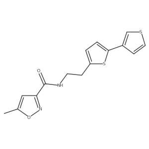 N-(2-([2,3'-bithiophen]-5-yl)ethyl)-5-methylisoxazole-3-carboxamide Structure