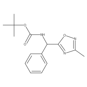Tert-butyl [(3-methyl-1,2,4-oxadiazol-5-yl)(phenyl)methyl]carbamate Structure