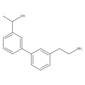 1-{3-[3-(2-Aminoethyl)phenyl]phenyl}ethan-1-ol结构式