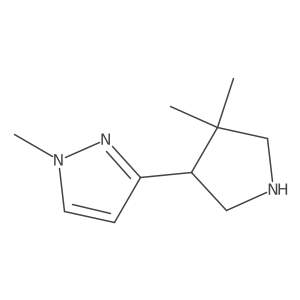 3-(4,4-Dimethylpyrrolidin-3-yl)-1-methyl-1H-pyrazole Structure