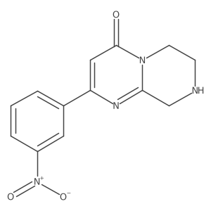 2-(3-Nitrophenyl)-4H,6H,7H,8H,9H-pyrimido[1,2-a]piperazin-4-one结构式