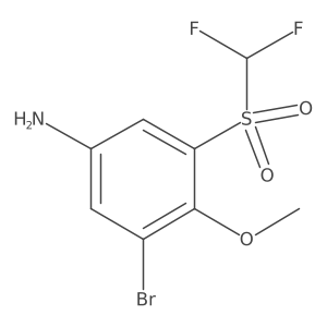 3-Bromo-5-[(difluoromethyl)sulphonyl]-4-methoxyaniline Structure
