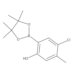 4-Chloro-5-methyl-2-(tetramethyl-1,3,2-dioxaborolan-2-yl)phenol Structure