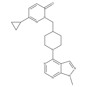 6-cyclopropyl-2-[(1-{1-methyl-1H-pyrazolo[3,4-d]pyrimidin-4-yl}piperidin-4-yl)methyl]-2,3-dihydropyridazin-3-one Structure