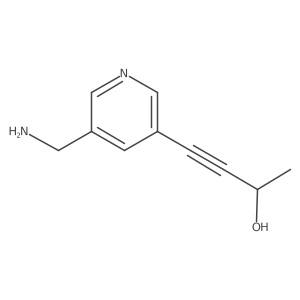 4-[5-(Aminomethyl)pyridin-3-yl]but-3-yn-2-ol Structure