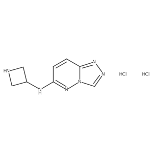 N-(azetidin-3-yl)-[1,2,4]triazolo[4,3-b]pyridazin-6-amine dihydrochloride结构式
