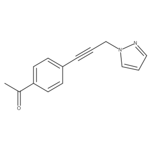 1-{4-[3-(1H-pyrazol-1-yl)prop-1-yn-1-yl]phenyl}ethan-1-one结构式