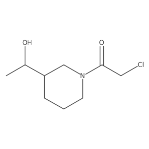 2-Chloro-1-(3-(1-hydroxyethyl)piperidin-1-yl)ethan-1-one Structure