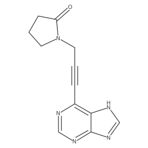1-[3-(9H-purin-6-yl)prop-2-yn-1-yl]pyrrolidin-2-one Structure