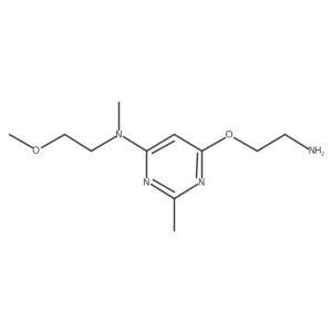6-(2-aminoethoxy)-N-(2-methoxyethyl)-N,2-dimethylpyrimidin-4-amine结构式