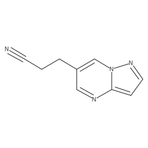 3-{Pyrazolo[1,5-a]pyrimidin-6-yl}propanenitrile结构式