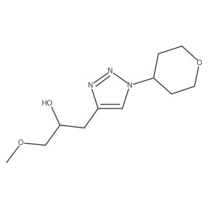 (2S)-1-methoxy-3-[1-(oxan-4-yl)-1H-1,2,3-triazol-4-yl]propan-2-ol Structure