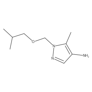 5-methyl-1-[(2-methylpropoxy)methyl]-1H-pyrazol-4-amine Structure