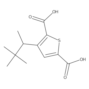 3-(3,3-Dimethylbutan-2-yl)thiophene-2,5-dicarboxylic acid结构式