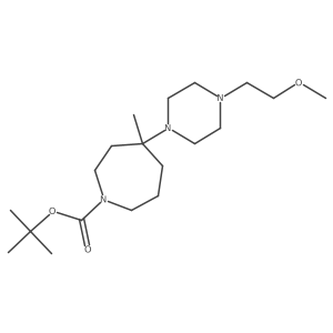 Tert-butyl 4-[4-(2-methoxyethyl)piperazin-1-yl]-4-methylazepane-1-carboxylate结构式