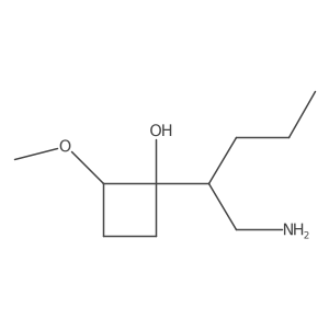 1-(1-Aminopentan-2-yl)-2-methoxycyclobutan-1-ol结构式