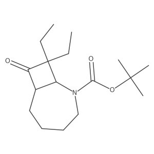 Tert-butyl 9,9-diethyl-8-oxo-2-azabicyclo[5.2.0]nonane-2-carboxylate Structure