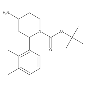 Tert-butyl 4-amino-2-(2,3-dimethylphenyl)piperidine-1-carboxylate结构式