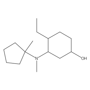 4-Ethyl-3-[methyl(1-methylcyclopentyl)amino]cyclohexan-1-ol Structure