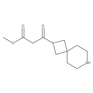 Methyl 3-{2,7-diazaspiro[3.5]nonan-2-yl}-3-oxopropanoate结构式