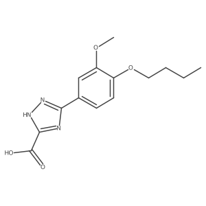 5-(4-butoxy-3-methoxyphenyl)-4H-1,2,4-triazole-3-carboxylic acid结构式