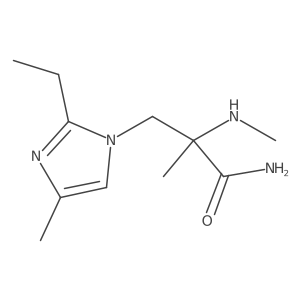 3-(2-ethyl-4-methyl-1H-imidazol-1-yl)-2-methyl-2-(methylamino)propanamide结构式