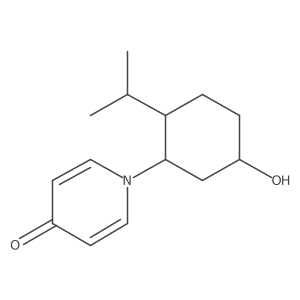 1-[5-Hydroxy-2-(propan-2-yl)cyclohexyl]-1,4-dihydropyridin-4-one结构式
