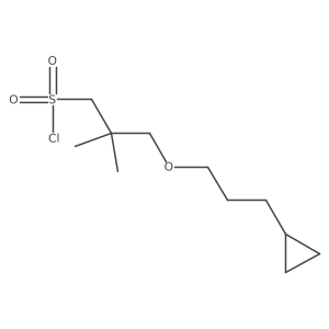 3-(3-Cyclopropylpropoxy)-2,2-dimethylpropane-1-sulfonyl chloride Structure