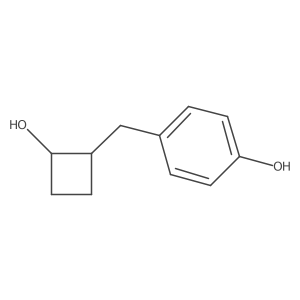 4-[(2-Hydroxycyclobutyl)methyl]phenol结构式
