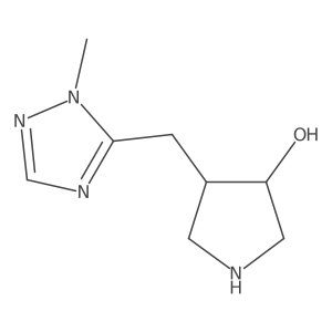 4-[(1-methyl-1H-1,2,4-triazol-5-yl)methyl]pyrrolidin-3-ol Structure