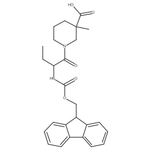 1-[(2R)-2-({[(9H-fluoren-9-yl)methoxy]carbonyl}amino)butanoyl]-3-methylpiperidine-3-carboxylic acid Structure