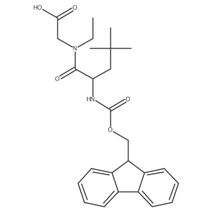 2-[N-ethyl-2-({[(9H-fluoren-9-yl)methoxy]carbonyl}amino)-4,4-dimethylpentanamido]acetic acid结构式