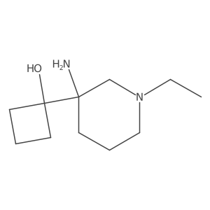 1-(3-Amino-1-ethylpiperidin-3-yl)cyclobutan-1-ol Structure