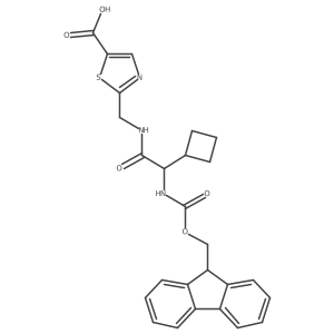 2-{[2-cyclobutyl-2-({[(9H-fluoren-9-yl)methoxy]carbonyl}amino)acetamido]methyl}-1,3-thiazole-5-carboxylic acid Structure