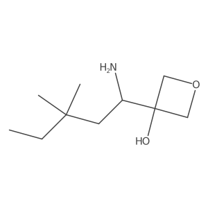 3-(1-Amino-3,3-dimethylpentyl)oxetan-3-ol Structure