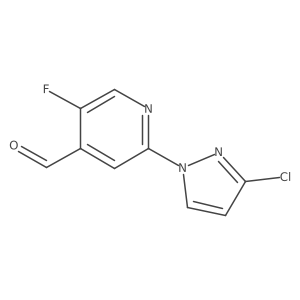 2-(3-chloro-1H-pyrazol-1-yl)-5-fluoropyridine-4-carbaldehyde结构式