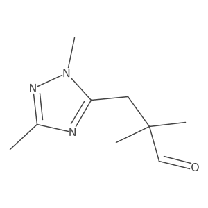 3-(dimethyl-1H-1,2,4-triazol-5-yl)-2,2-dimethylpropanal Structure