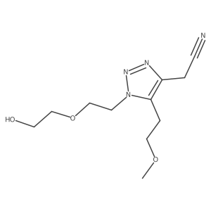2-{1-[2-(2-hydroxyethoxy)ethyl]-5-(2-methoxyethyl)-1H-1,2,3-triazol-4-yl}acetonitrile结构式
