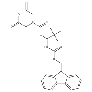 2-[3-({[(9H-fluoren-9-yl)methoxy]carbonyl}amino)-4,4-dimethyl-N-(prop-2-en-1-yl)pentanamido]acetic acid Structure