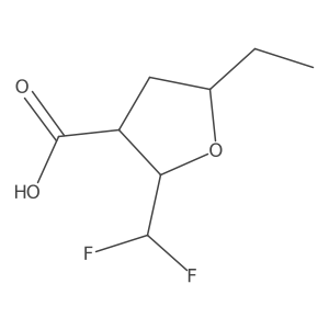 2-(Difluoromethyl)-5-ethyloxolane-3-carboxylic acid Structure
