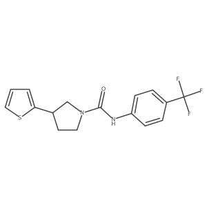 3-(thiophen-2-yl)-N-(4-(trifluoromethyl)phenyl)pyrrolidine-1-carboxamide Structure