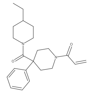 1-[4-(4-Ethylpiperidine-1-carbonyl)-4-phenylpiperidin-1-yl]prop-2-en-1-one结构式